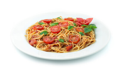 Spaghetti with Tomato sauce Italian traditional Food