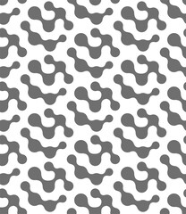 Repeat Retro Vector Biological Wallpaper Texture. Seamless Creative Graphic Flow Textile Pattern. Continuous Ornament Circular 