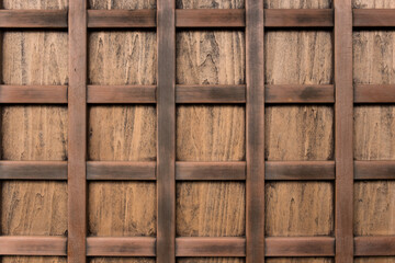 Old wood wall texture in Japanese house.
