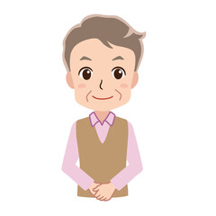 Illustration of a grandfather greeting