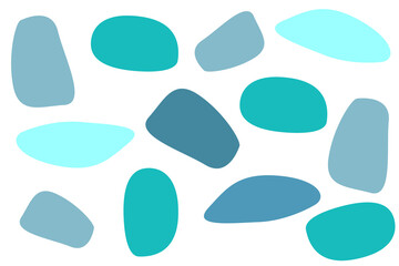 blue tone stone seamless patterns