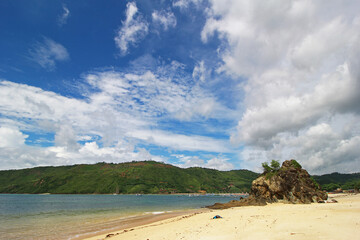 KUTA MANDALIKA BEACH IN LOMBOK, INDONESIA