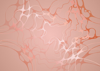 Abstract pink gold Women's Day fluid waves vector background.