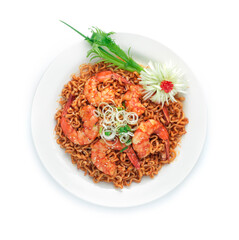 Korean Spicy Noodles stir fried with Shrimps