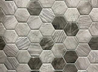 artistic ceramic mosaic in grayscale
