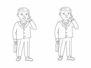 Sketch of a businessman - illustration 