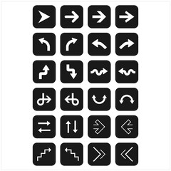 A set of arrow icons with various directions