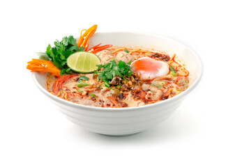 Spicy Egg Noodles in Tom Yum Milk Soup