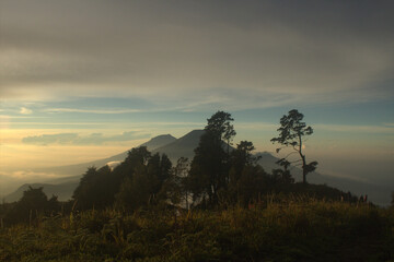 sunset in the mountains