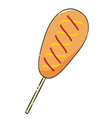 アメリカンドック　イラスト　アイコン