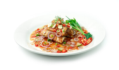 Spicy Mackerels Salad in Tomato sauce