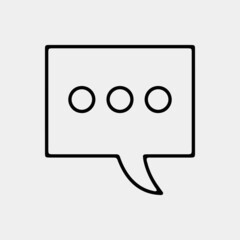 Fototapeta premium Speech balloon single vector icon illusion 