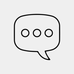 Speech balloon single vector icon illusion 