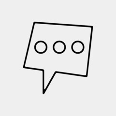 Speech balloon single vector icon illusion 