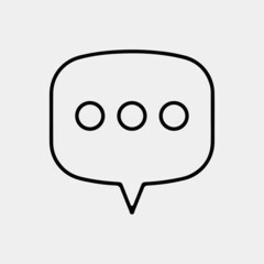 Speech balloon single vector icon illusion 