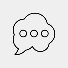 Obraz premium Speech balloon single vector icon illusion 