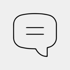 Speech balloon single vector icon illusion 