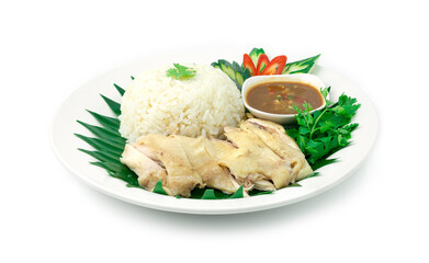 Hainanese Chicken Rice Steamed Thai Food