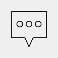 Fototapeta premium Speech balloon single vector icon illusion 