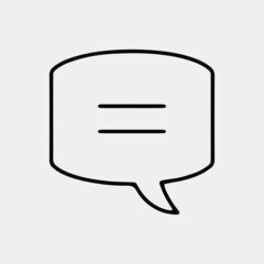 Speech balloon single vector icon illusion 