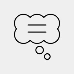 Speech balloon single vector icon illusion 