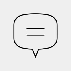 Speech balloon single vector icon illusion 