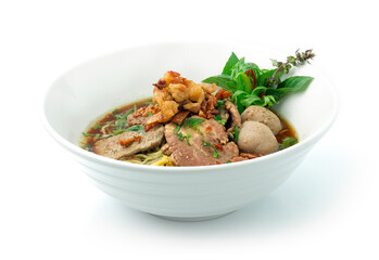 Egg Noodles Soup with Beef,Liver,Intestine Braised