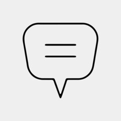 Speech balloon single vector icon illusion 
