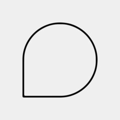 Obraz premium Speech balloon single vector icon illusion 