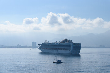 cruise ship in the Mexico, ocean