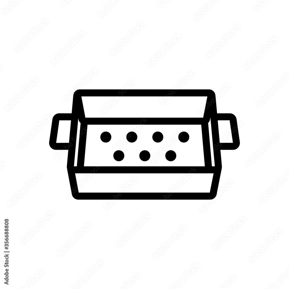 Poster sieve box icon vector. sieve box sign. isolated contour symbol illustration