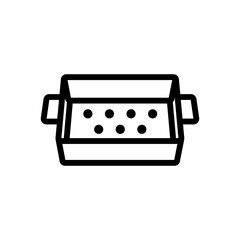 sieve box icon vector. sieve box sign. isolated contour symbol illustration