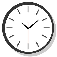 Line icon wall clock face vector