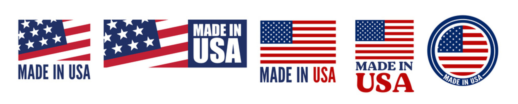 Made in the USA logo or label. Vector illustration