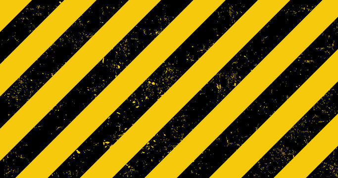 Black and yellow line striped background. Caution tape