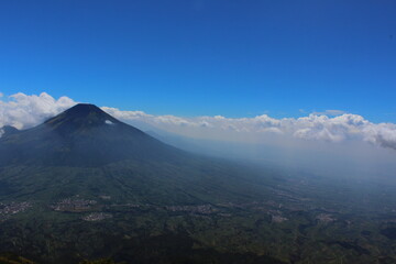 clouds over the mountains