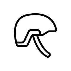 scooterist helmet icon vector. scooterist helmet sign. isolated contour symbol illustration