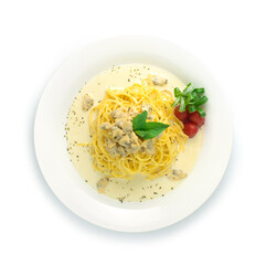 Spaghetti White Sauce with Baby Clams