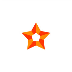Illustration of a logo vector in the form of a pentagon abstract geometric 