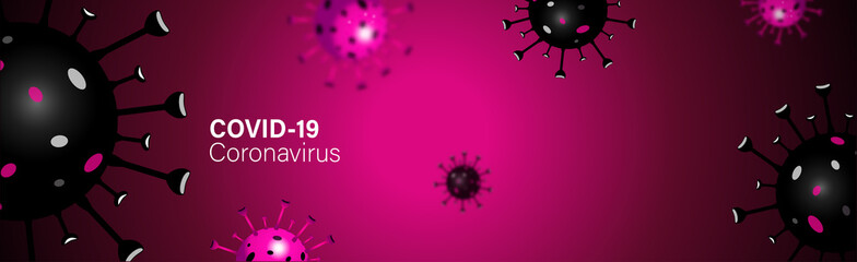 Covid-19 Coronavirus banner design. World Health organization WHO new official name for Coronavirus disease named COVID-19, Vector illustration