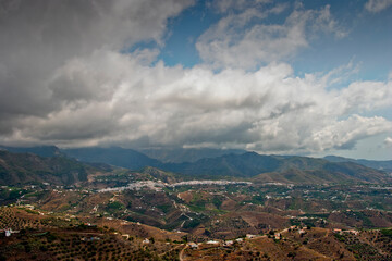 The countryside surrounding the Moorish village of Frigiliana osta del Sol, Andalucia, Spain