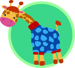 Animal vector suitable for children imagination - giraffe 