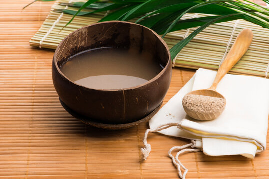 Kava drink made from the roots of the kava plant mixed with water