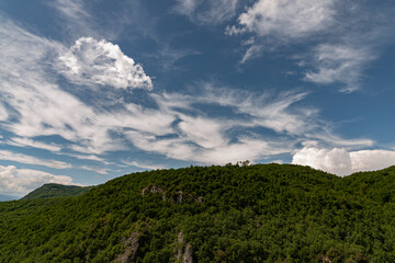 Molise landscape seen from village of Carpinone.