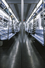 Interior of metro empty