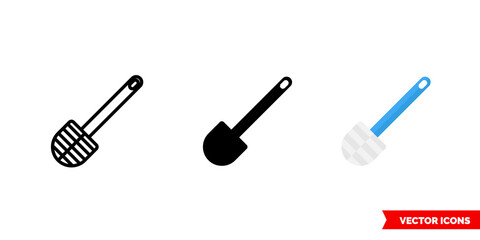 Fototapeta na wymiar Toilet brush icon of 3 types. Isolated vector sign symbol.