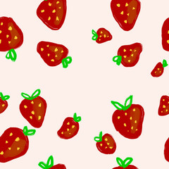 strawberries pattern ideal for fabrics and backgrounds