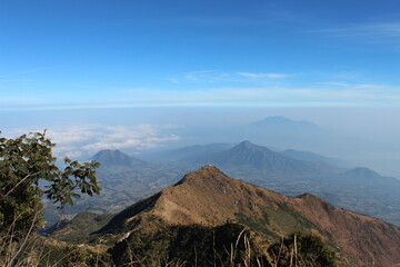 mountain landscape with blue sky