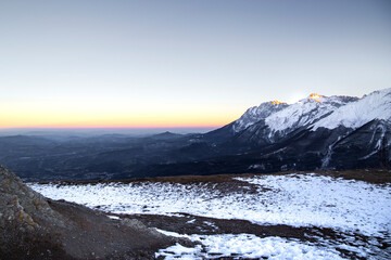 Panoramic landscape in the mountains.