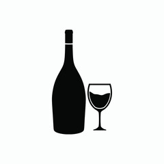 wine icon vector